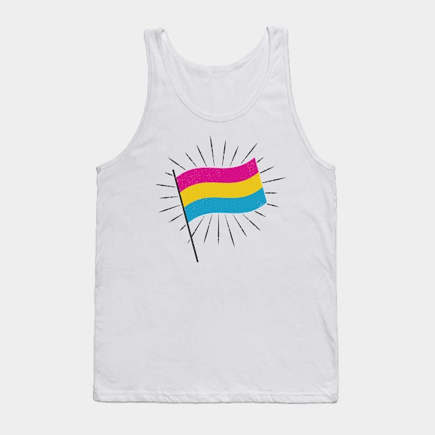 Retro Pan Pride Flag Tank Top by lavenderhearts